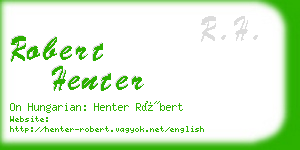 robert henter business card